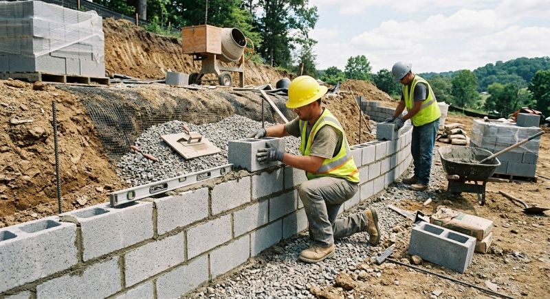 Block Wall Installation in Bridgewater, CT
