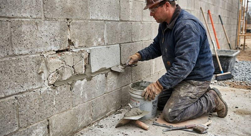 Block Wall Repair in East Hampton, CT
