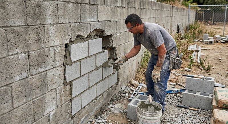 Block Wall Repair in North Canton, CT