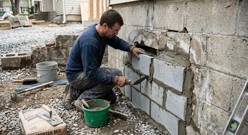 Block Wall Repair in Plymouth, CT