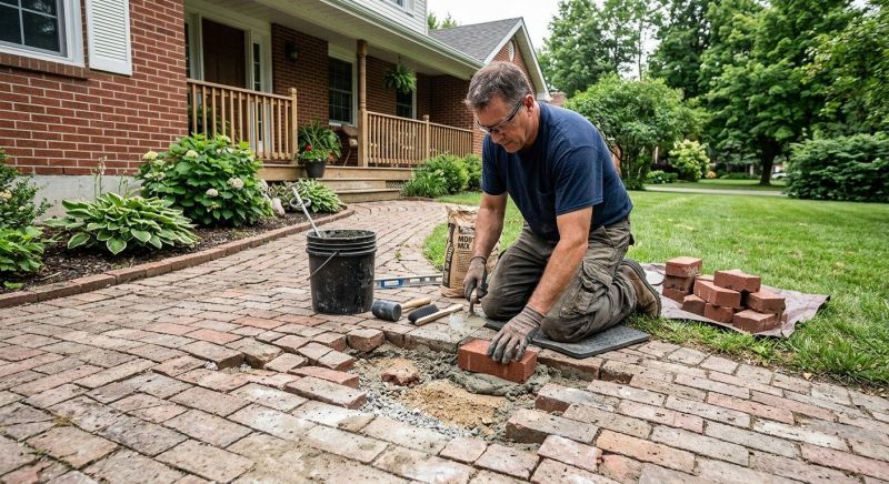 Brick Flatwork Repair in North Branford, CT