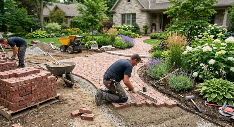 Brick Hardscape Installation in Harwinton, CT