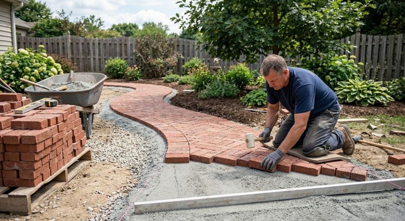 Brick Hardscape Installation in Middlebury, CT