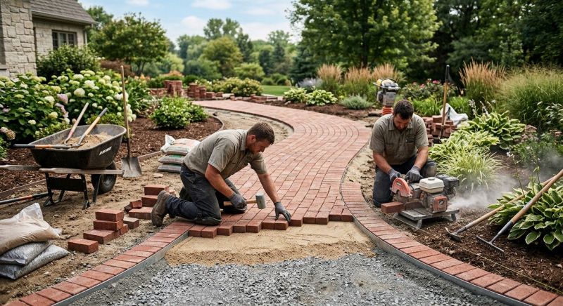 Brick Hardscaping Installation in Middlebury, CT