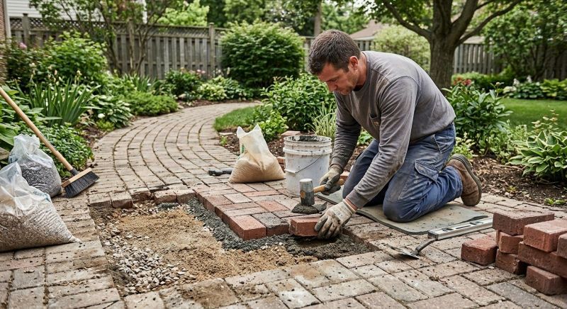 Brick Pathway Repair in Bristol, CT