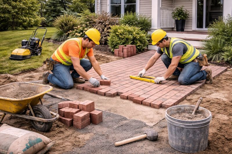Brick Paving Installation in East Hartland, CT
