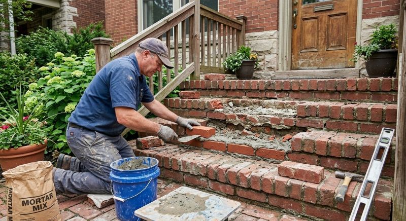 Brick Steps Repair in Bristol, CT