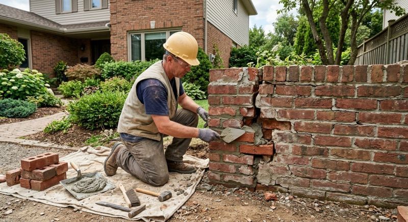 Brick Wall Repair in East Hampton, CT