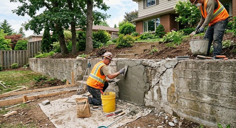 Retaining Wall Repair in North Branford, CT