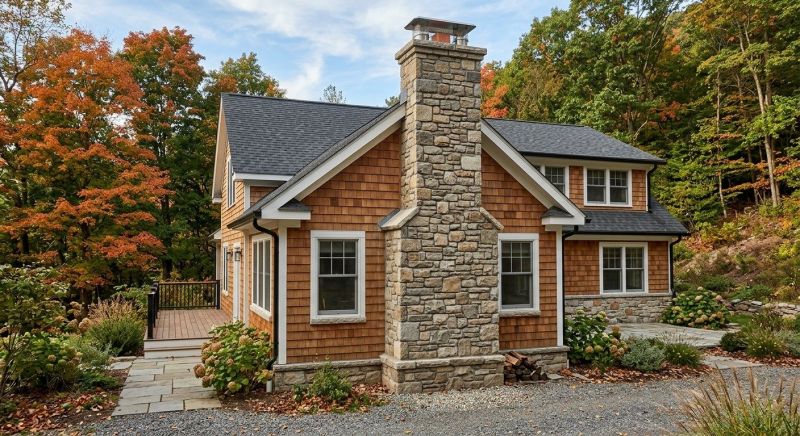 Stone Chimney Installation in East Granby, CT
