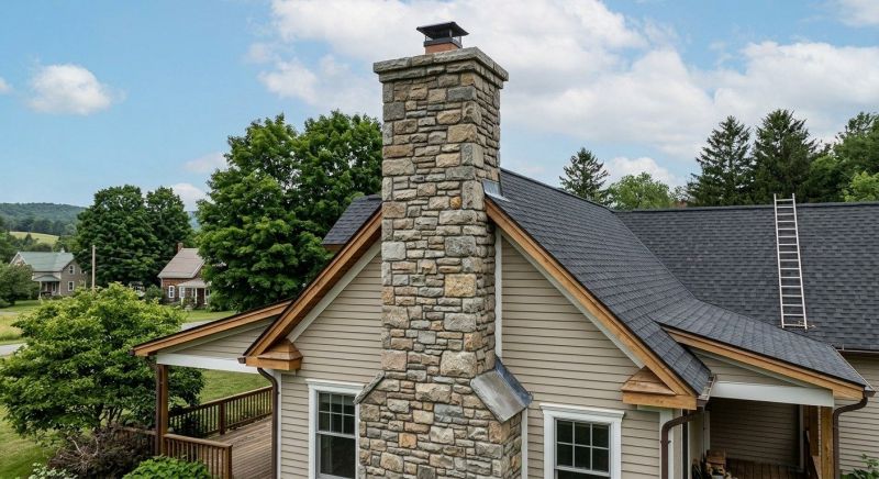 Stone Chimney Installation in South Windsor, CT