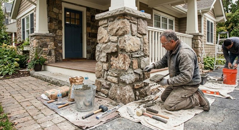 Stone Column Repair in Bristol, CT