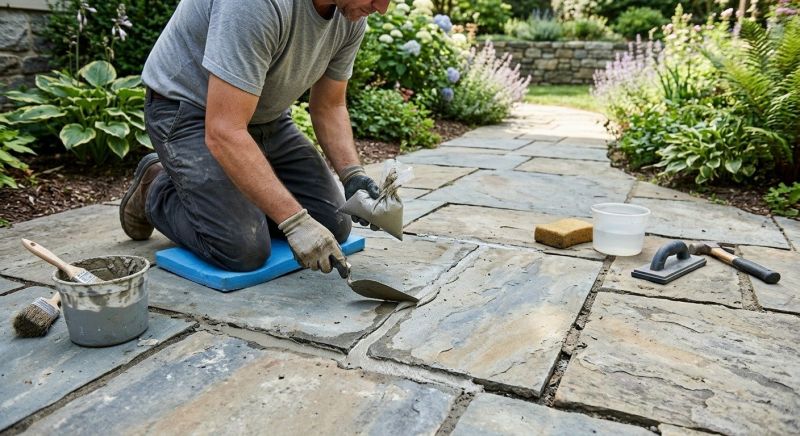 Stone Walkway Repair in Bristol, CT